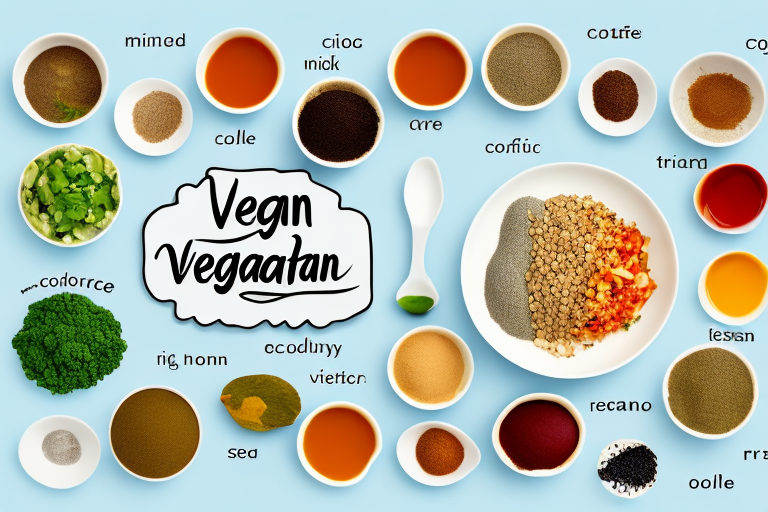 A variety of vegan ingredients and food items that can be used to make no-cook vegan meals