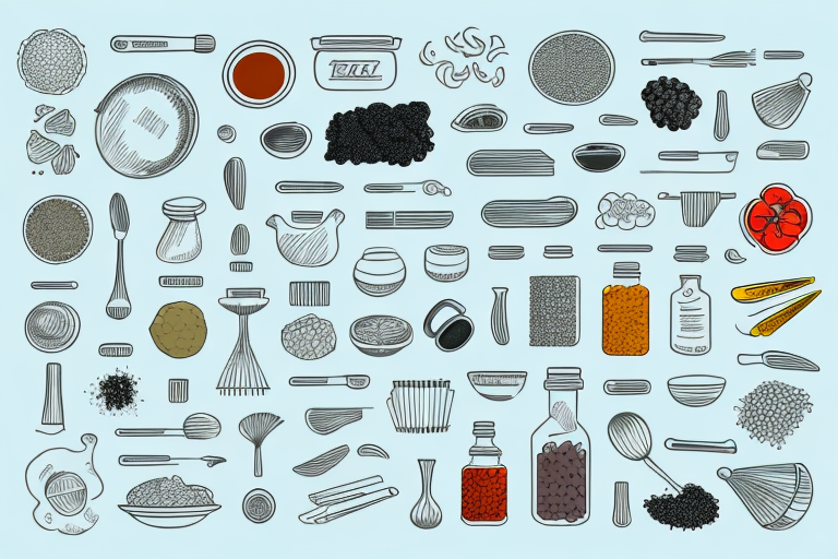 A variety of ingredients and kitchen tools needed for easy no-cook recipes