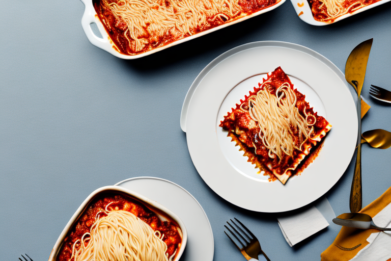 A lasagna dish with uncooked noodles