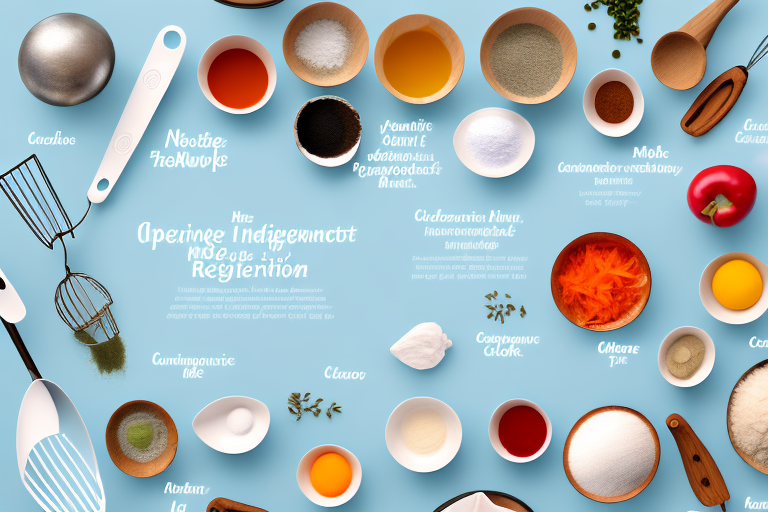 A variety of ingredients and cooking utensils to represent a no-cook recipe
