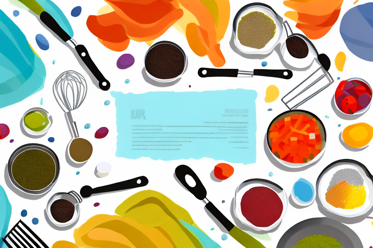 A variety of colorful ingredients and kitchen utensils to represent a no-cook dinner