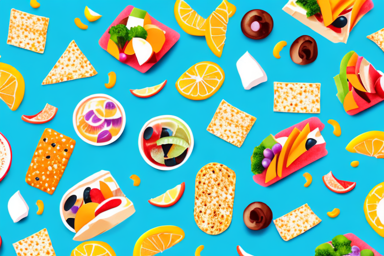 A variety of no-cook snacks arranged in a fun and inviting way