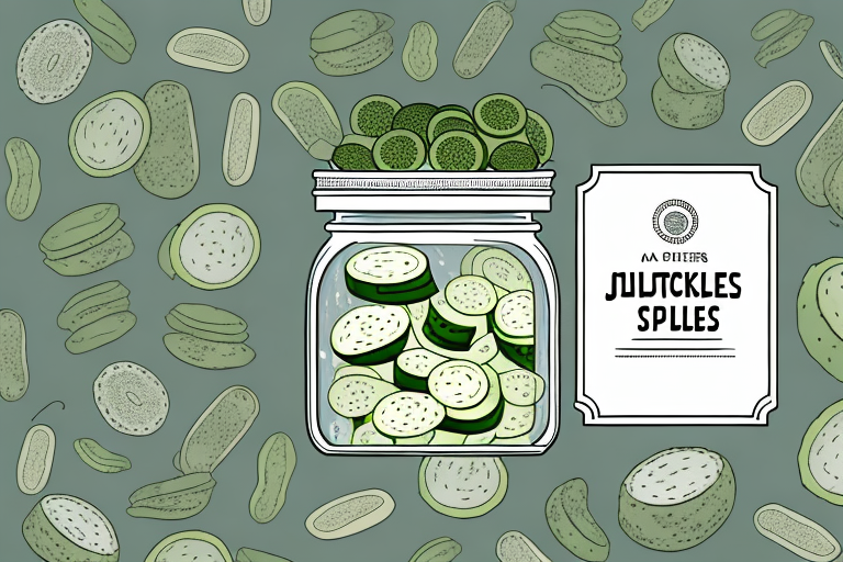 A jar of pickles with cucumbers