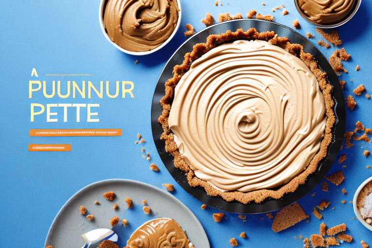 A delicious-looking peanut butter pie with a crumbly crust