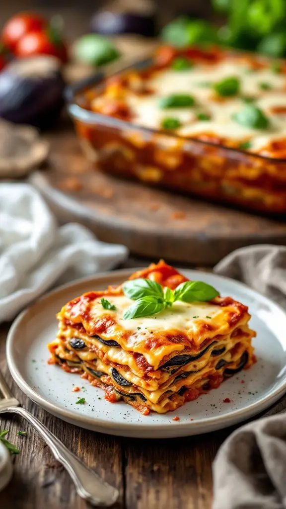 Lasagna with Eggplant and Mozzarella Recipe