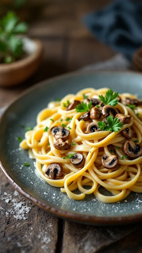 Tagliatelle with Porcini and Truffle Oil Recipe