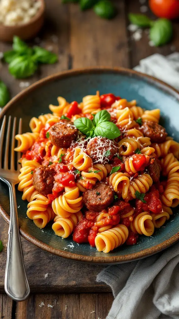 Fusilli with Sausage and Bell Pepper Ragu Recipe