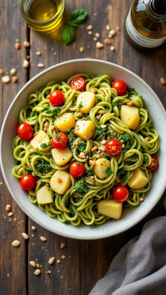 Fusilli with Pesto and Potatoes Recipe