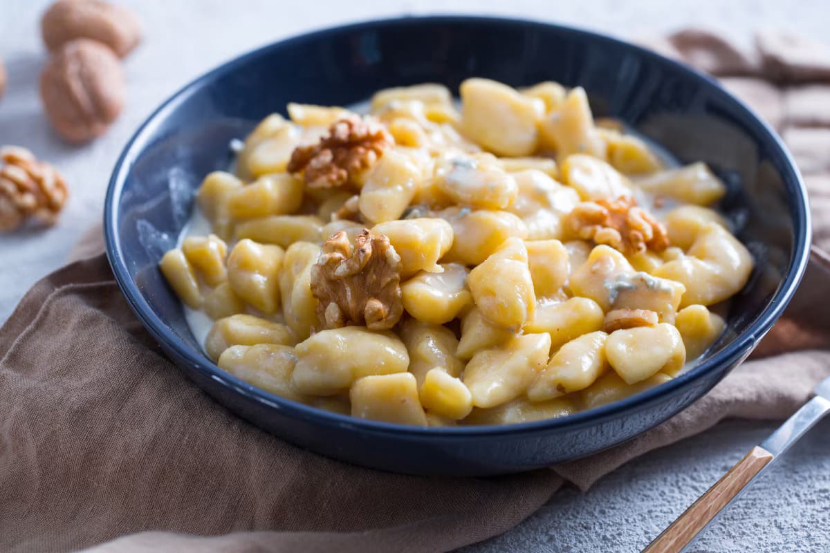 Gnocchi with Gorgonzola and Walnut Sauce