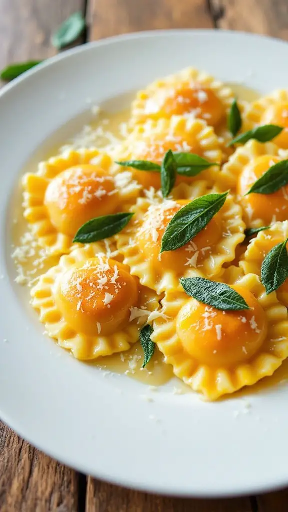 Ravioli with Pumpkin and Amaretto Filling Recipe