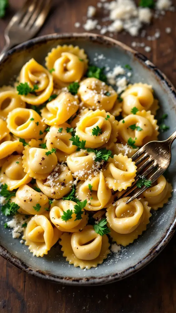 Tortellini with Butter and Truffle Sauce Recipe