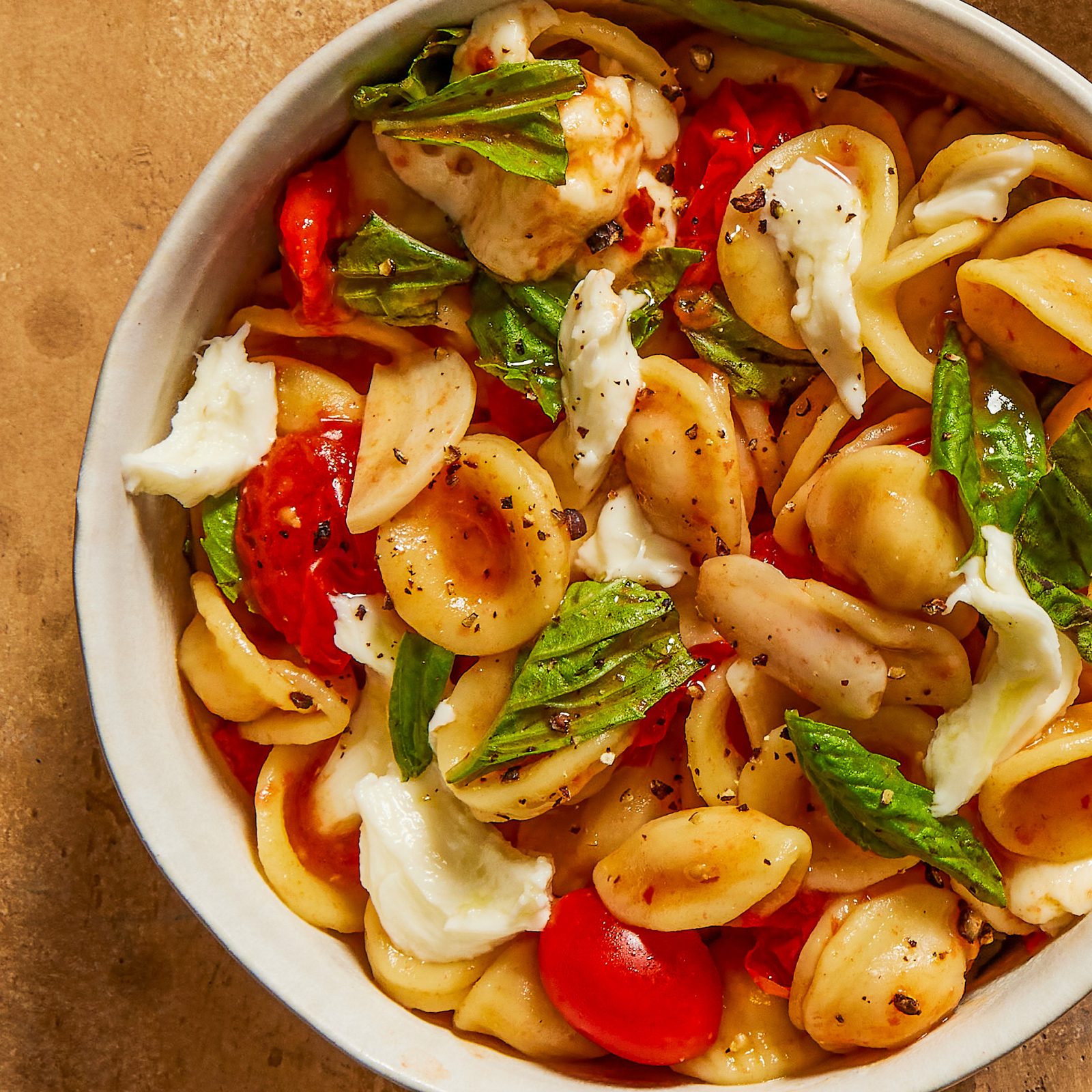 Orecchiette with Tomato and Mozzarella Recipe