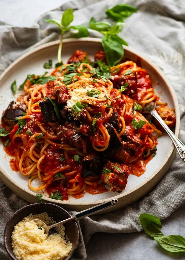 Spaghetti alle Melanzane (with Eggplant) Recipe