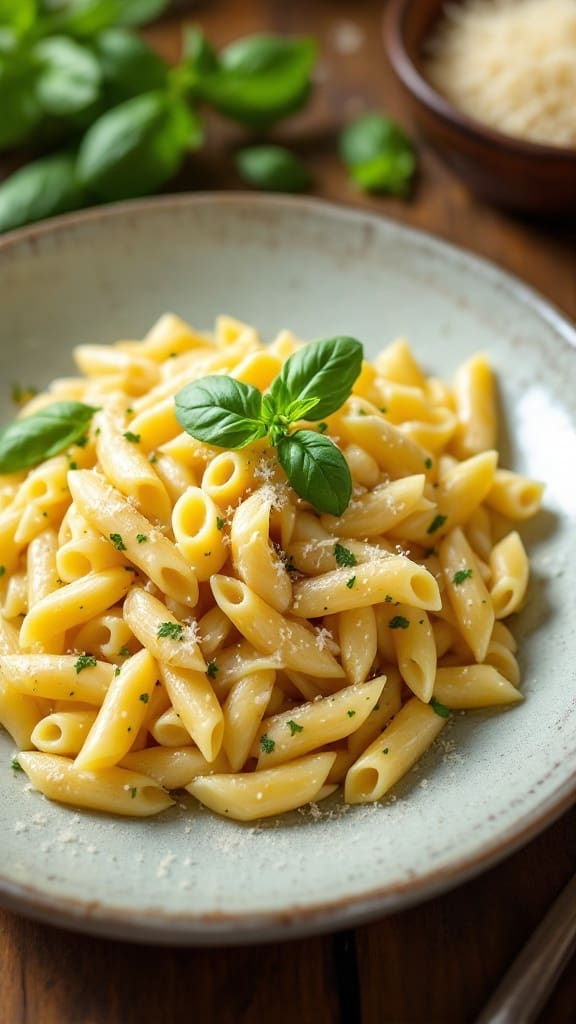 Penne alla Genovese with Basil and Potato Sauce Recipe