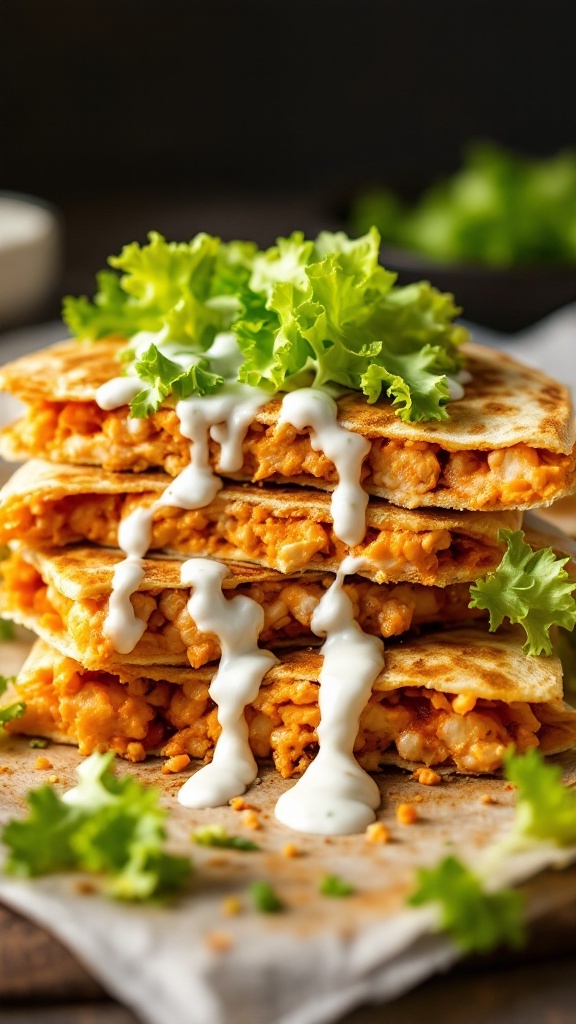 Buffalo Ranch Chicken Quesadilla