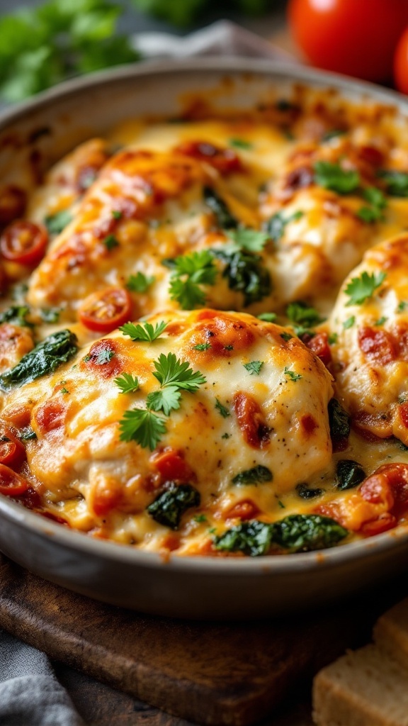 Cheesy Tuscan Chicken Bake