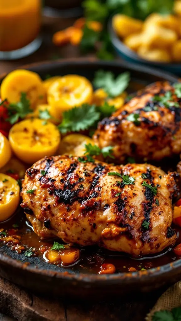 Delicious Cuban-Style Mojo Chicken with grilled citrus