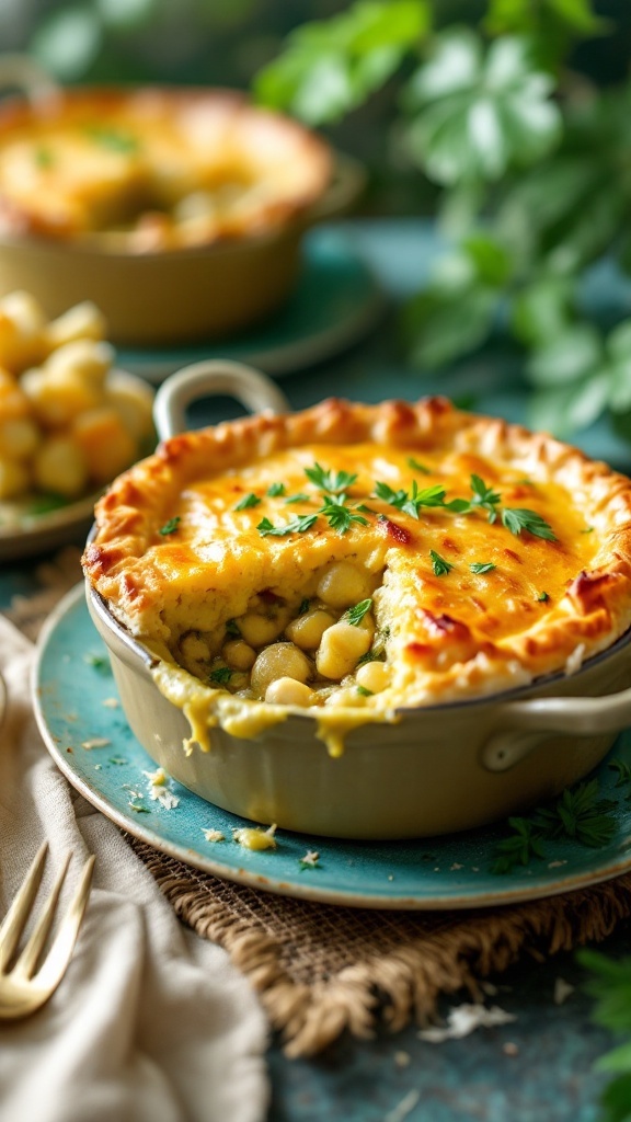 Curried Chicken Pot Pie with Coconut