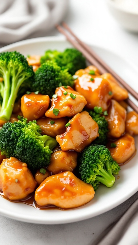 Honey Soy Chicken and Broccoli dish