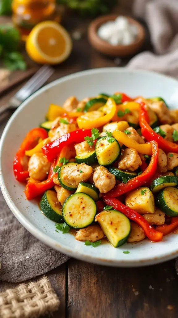 Honey Soy Chicken and Zucchini Stir-Fry