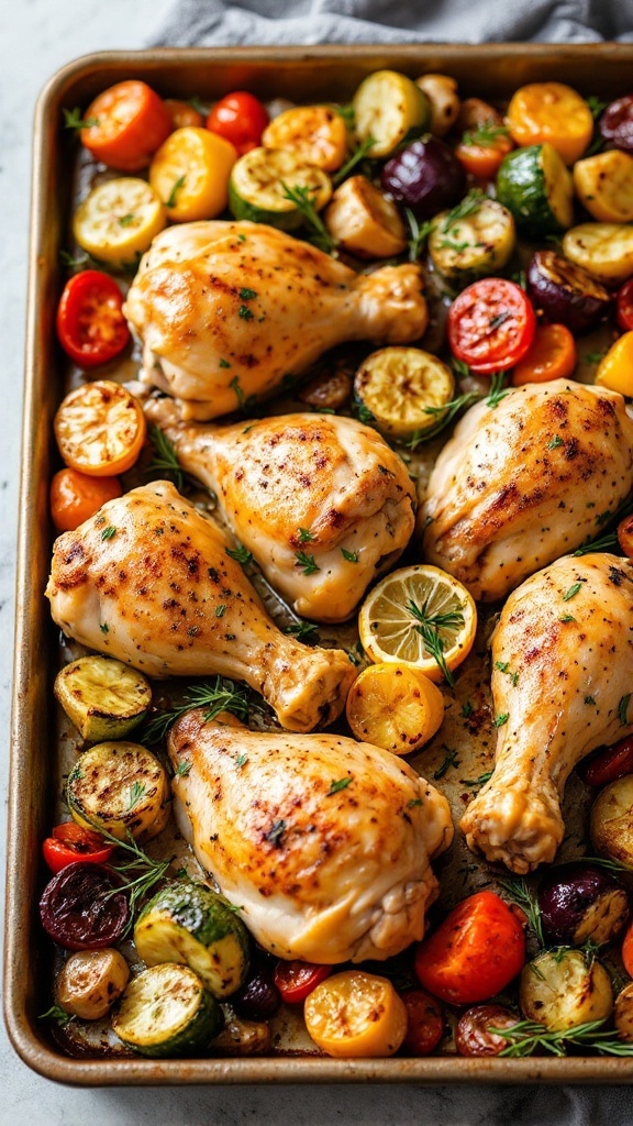 Lemon Garlic Roasted Chicken Drumsticks