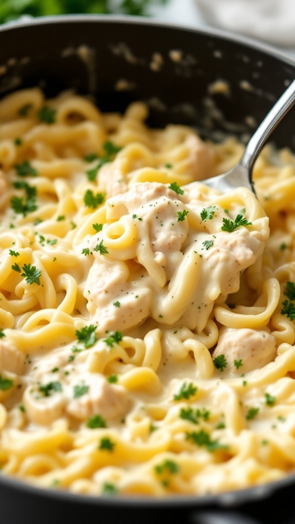 One-Pot Chicken Alfredo Casserole